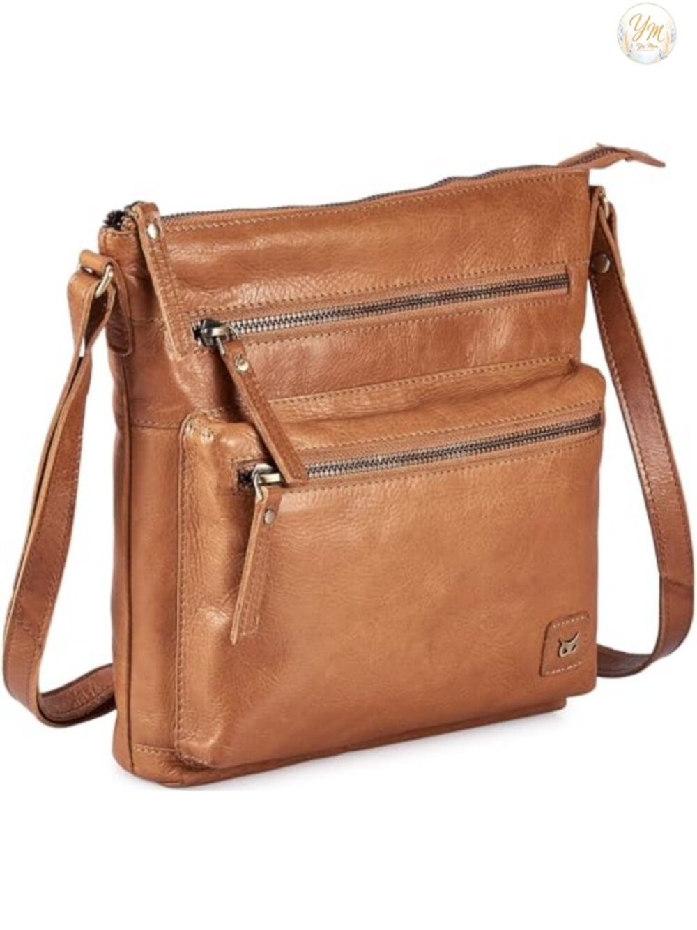 Genuine Full-Grain Leather Crossbody Sling Purse for Women Travel Handbag